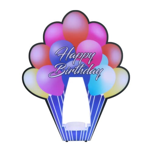 Happy Birthday Balloons Bottle Presenter